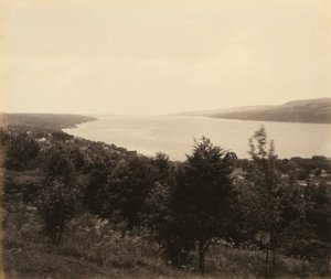 Seneca Lake en Watkins Glen, voor de Lehigh Valley Railroad door William H. Rau