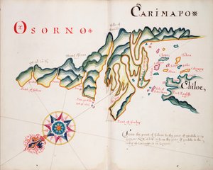 Osorno en Carimapo, Zuid-Amerikaanse Pacifische kust door William Hack