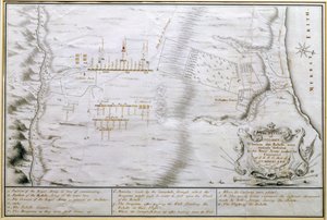 Plan van de Slag bij Culloden, 16 april 1746 door William Hall