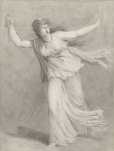Toneelspeelster Sarah Siddons in de rol van Euphrasia door William Hamilton