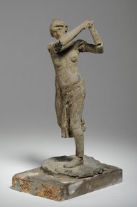 Maquette voor het beeld van een vrouwelijke golfer door William Hamo Thornycroft