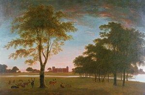 Osterley House en Park in de avond door William Hannan