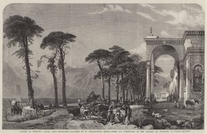 Marktdag, Luino, Lago Maggiore door William Harding Collingwood Smith
