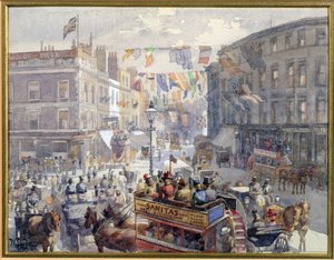 Het jubileum, Kensington High Street, Londen door William Harding Collingwood Smith