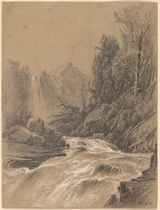 Berglandschap, Beek en Waterval