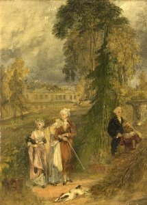 De residentie van Hayley, Eartham, Sussex door William Harvey
