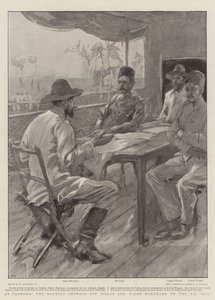 Bij Fashoda, de Ontmoeting tussen de Sirdar en Majoor Marchand op de SS Dal door William Hatherell
