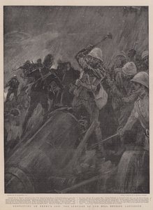 Vernietiging van een vijandelijk kanon, de verrassing van Gun Hill buiten Ladysmith door William Hatherell