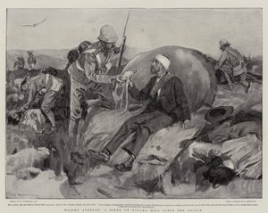 Majuba Gewroken, een Scène op Talana Hill na de Slag door William Hatherell
