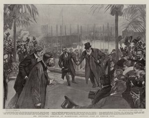 De aankomst van de heer Krugger in Marseille, zet voet op Franse bodem door William Hatherell