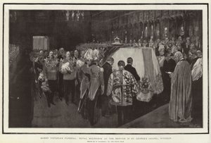 Begrafenis van koningin Victoria, koninklijke rouwenden bij de dienst in St George