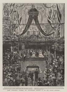 Toetreding van Koningin Wilhelmina, de Troonceremonie in de Nieuwe Kerk, Amsterdam