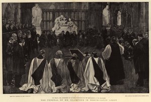 De begrafenis van Mr Gladstone in Westminster Abbey