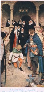 De ridderslag van Galahad, illustratie uit 