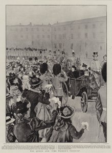 De koningin en het eerbetoon van de vrouwen door William Hatherell