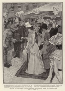 De koningin en de Imperial Yeomanry Hospitals, uitreiking van medailles bij Devonshire House