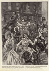 De Herleving van de Meidagvieringen, de Processie in Hoxton door William Hatherell