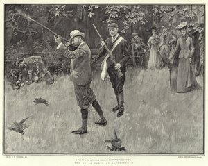 Het koninklijk gezelschap in Sandringham door William Hatherell