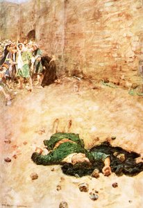 De steniging van Stefanus door William Hatherell