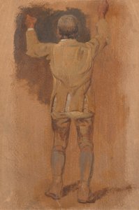 Studie van een stalknecht, van achteren gezien door William Havell
