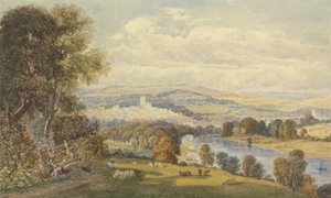 Uitzicht op Totnes, Devon door William Havell