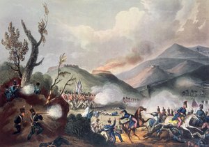 Slag bij Busaco, 27 september 1810, gegraveerd door Thomas Sutherland (b.c. 1785)
