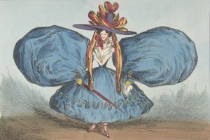 Moderne eigenaardigheden door P. Pry Esq., Plaat 1: De mouwen curieus gesneden