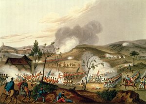 De Slag bij Waterloo, 18 juni 1815 door William Heath