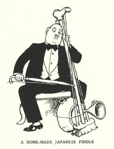 Een zelfgemaakte Japanse viool door William Heath Robinson