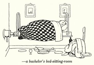 Een vrijgezellen bed-zitkamer