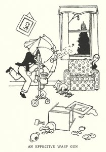 Een effectieve wespengun door William Heath Robinson