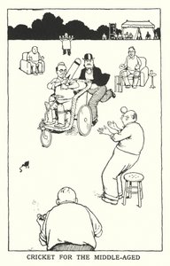 Cricket voor middelbare leeftijd door William Heath Robinson