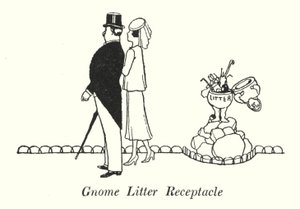 Kabouter Afvalbak (litho) door William Heath Robinson