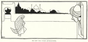 Hij zag de verpleegster naderen door William Heath Robinson