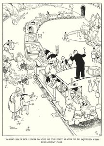 Illustratie voor Railway Ribaldry door W Heath Robinson door William Heath Robinson