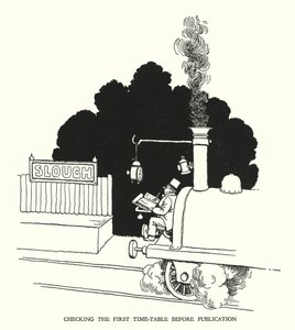 Illustratie voor Railway Ribaldry door W Heath Robinson