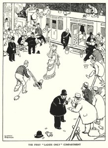 Illustratie voor Railway Ribaldry door W Heath Robinson door William Heath Robinson