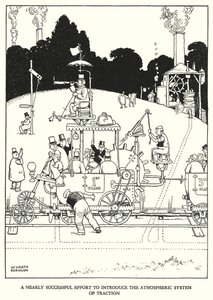 Illustratie voor Railway Ribaldry door W Heath Robinson