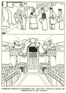 Illustratie voor Railway Ribaldry door W Heath Robinson door William Heath Robinson