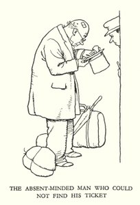 Illustratie voor Railway Ribaldry door W Heath Robinson