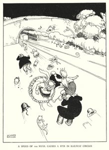 Illustratie voor Railway Ribaldry door W Heath Robinson door William Heath Robinson