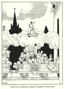 Illustratie voor Railway Ribaldry door W Heath Robinson door William Heath Robinson
