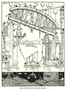 Illustratie voor Railway Ribaldry door W Heath Robinson door William Heath Robinson