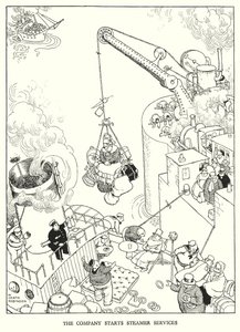 Illustratie voor Railway Ribaldry door W Heath Robinson door William Heath Robinson