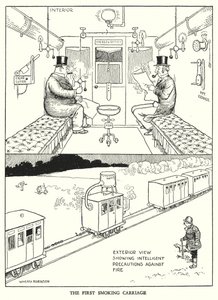 Illustratie voor Railway Ribaldry door W Heath Robinson