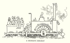 Illustratie voor Railway Ribaldry door W Heath Robinson
