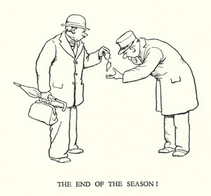 Illustratie voor Railway Ribaldry door W Heath Robinson