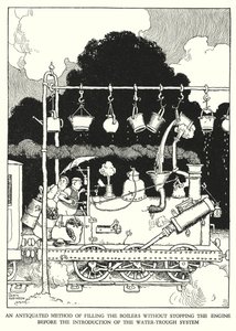 Illustratie voor Railway Ribaldry door W Heath Robinson door William Heath Robinson