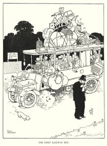 Illustratie voor Railway Ribaldry door W Heath Robinson door William Heath Robinson