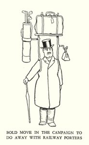 Illustratie voor Railway Ribaldry door W Heath Robinson door William Heath Robinson